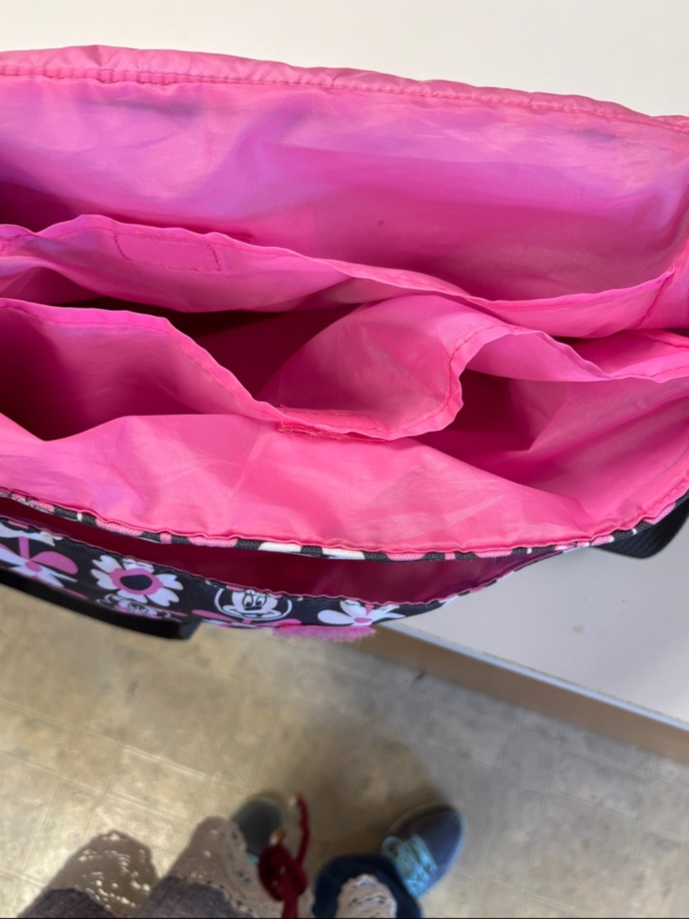 Disney Black and Pink Minnie Floral Messenger Crossbody - Picture 16 of 16